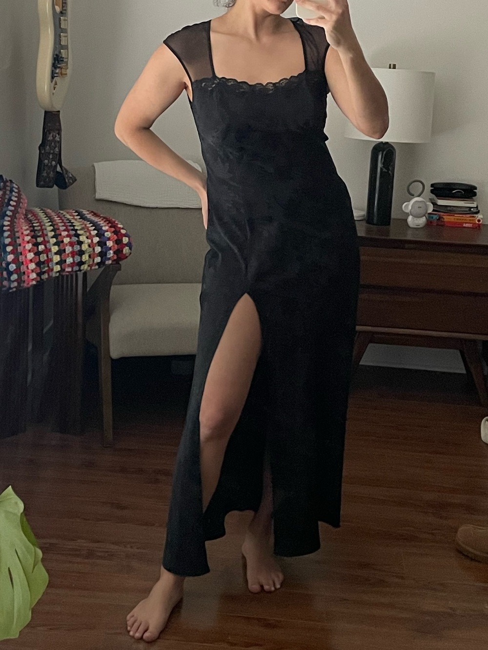 Vintage Victoria’s Secret gold label black dress